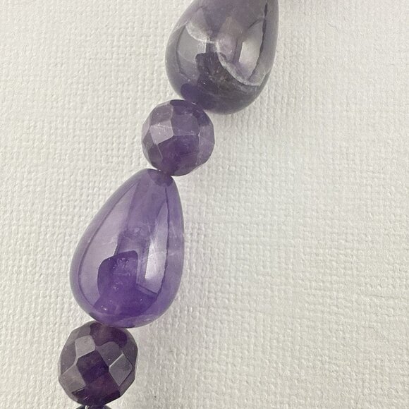Jay King Necklace Amethyst Purple Beaded Statement Chunky Sterling Silver DTR - Picture 9 of 14